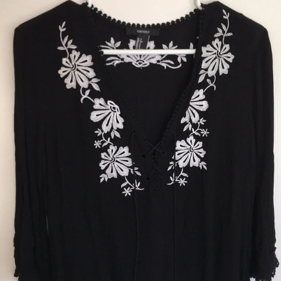 FOREVER21 EMBROIDERED SUN DRESS - Picture 3 of 6